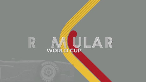 motion abstract geometric lines and text formula r world cup retro sport background