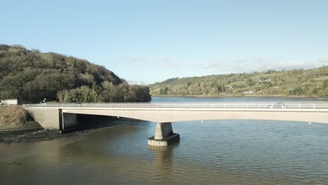 new concrete road bridge of youghal over blackwater river in county cork, province of munster, ireland