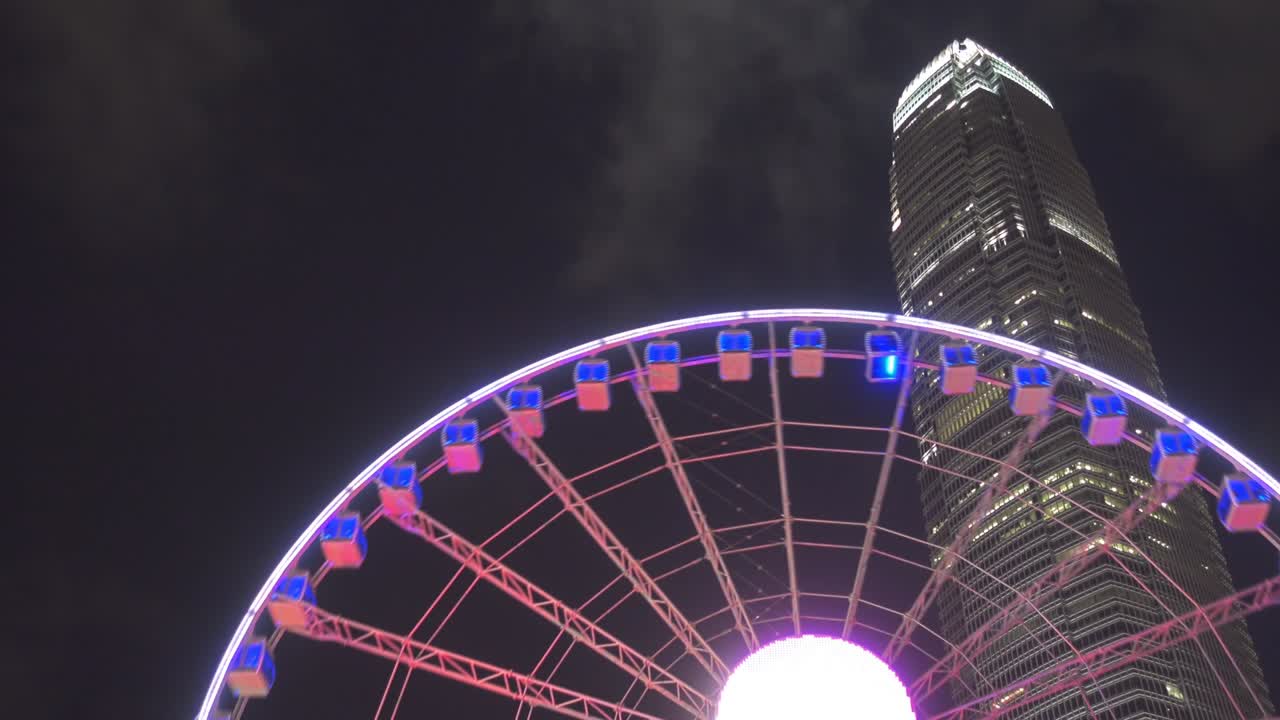 밤에 홍콩의 페리스, 타임 스 4k