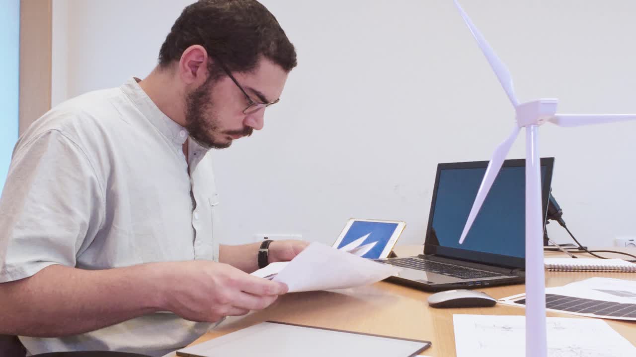 Man Working on Renewable Energy Project