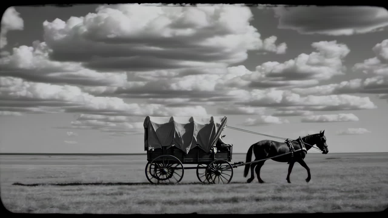 Covered Wagon on the Plains