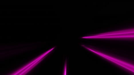 Animation-of-colourful-neon-light-trails-over-black-background