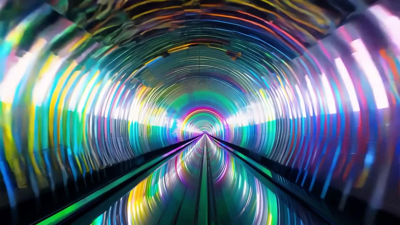 Abstract Colorful Tunnel Lights