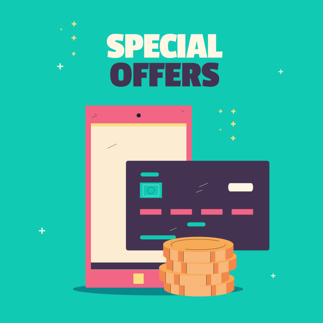 특별한 제안: 모바일 결제 및 할인과 함께 온라인 쇼핑