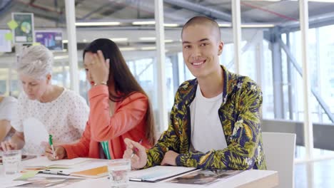 creatives working in a modern office