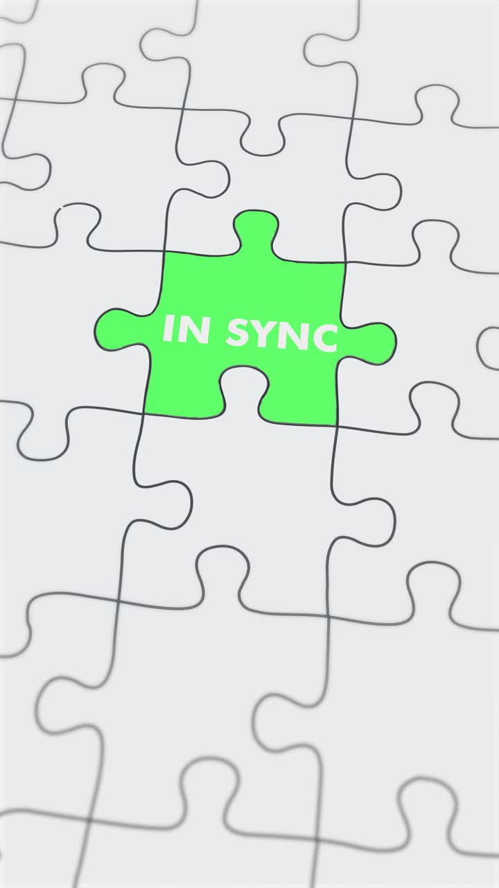 Disconnected In sync Jigsaw puzzle assembled Vertical Video
