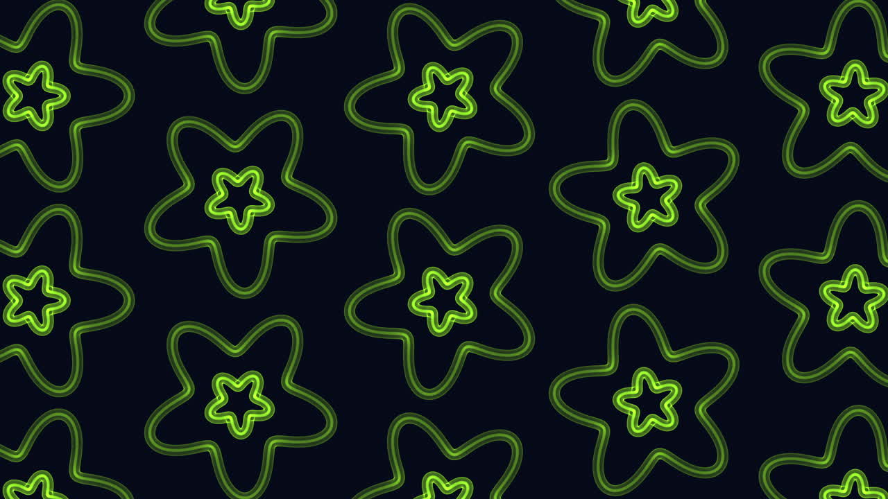 estrellas azules brillantes en un patrón circular sobre un fondo oscuro