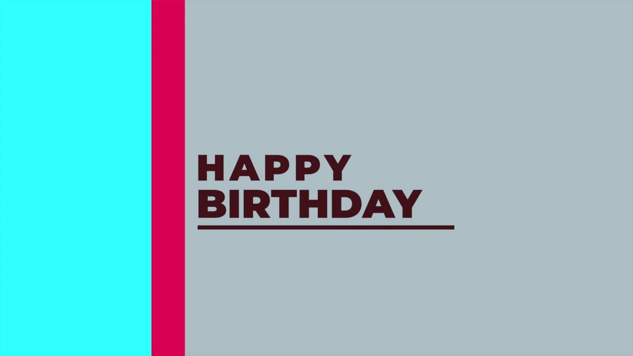 Premium stock video - Animation intro text happy birthday on fashion ...