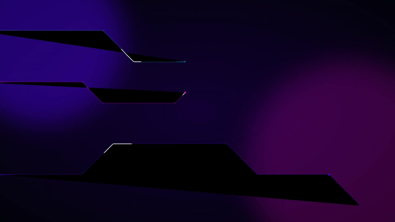 Abstract Motion Graphics with Floating Geometric Shapes and Glowing Accents