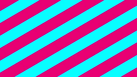 líneas diagonales en movimiento formas geométricas fondo abstracto. animado azul y rosa a rayas vintage. líneas en movimiento bucle sin costuras. imágenes en 4k