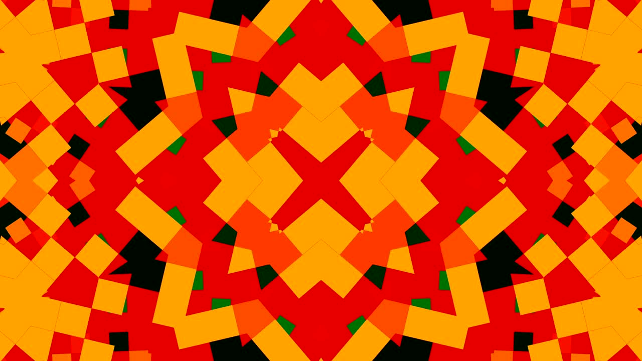 Animazione di sfondo in loop con mosaico in stile messicano dai colori vivaci.