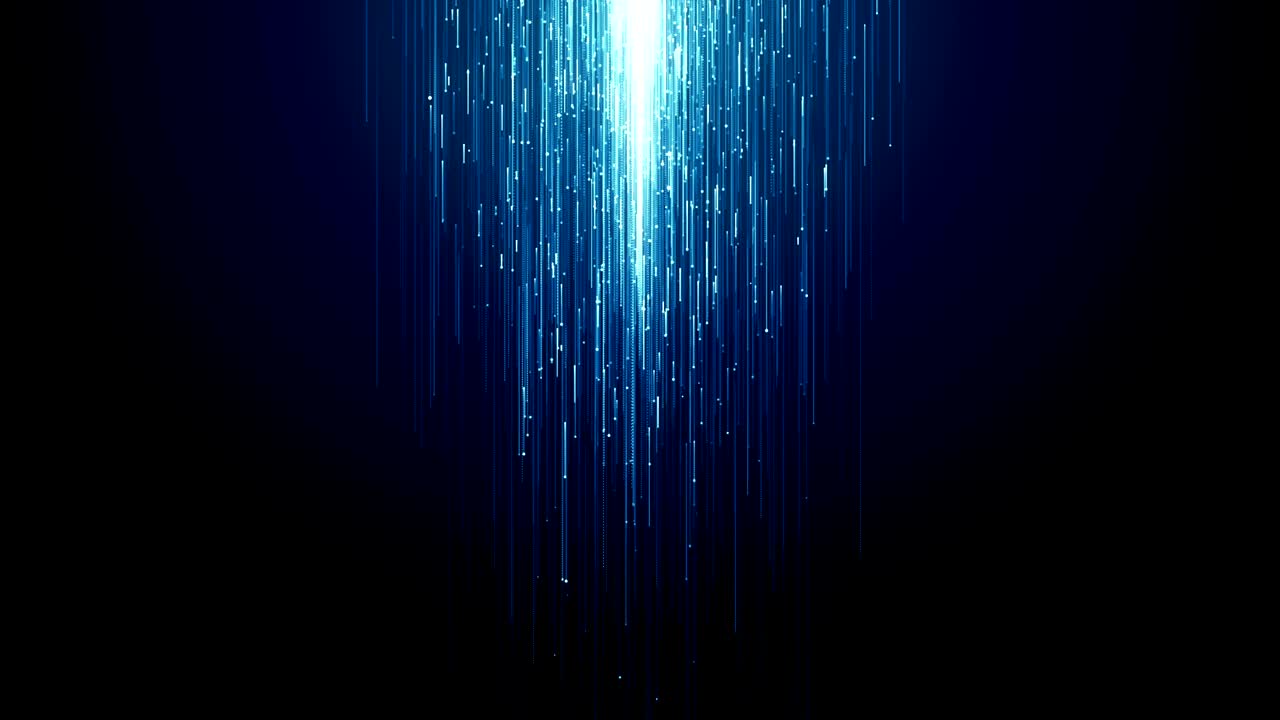 partículas de polvo azul abstracto luz bokeh títulos de movimiento bucle de fondo cinematográfico