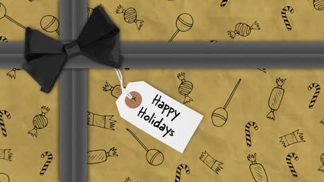 regalo de navidad en embalaje festivo