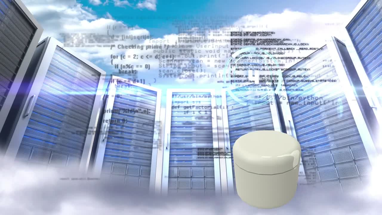 크림 컨테이너와 서버  ⁇ 에서 데이터 처리의 애니메이션