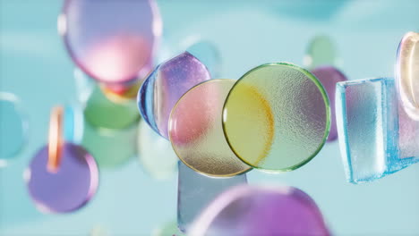 vibrant abstract art with translucent geometric shapes