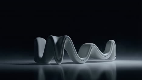 abstract wavy white 3d rendered object