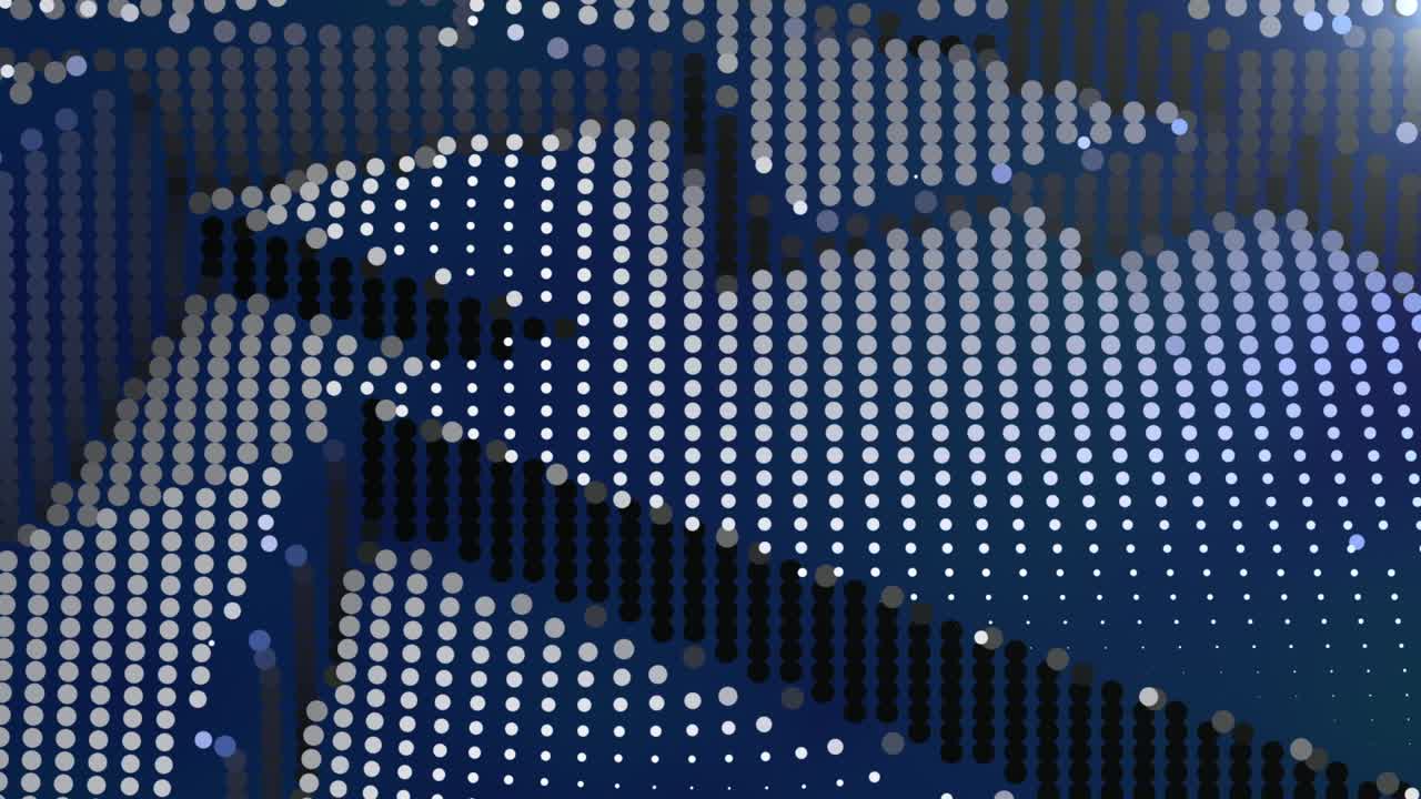 둥근 입자의 애니메이션 다채로운 배경