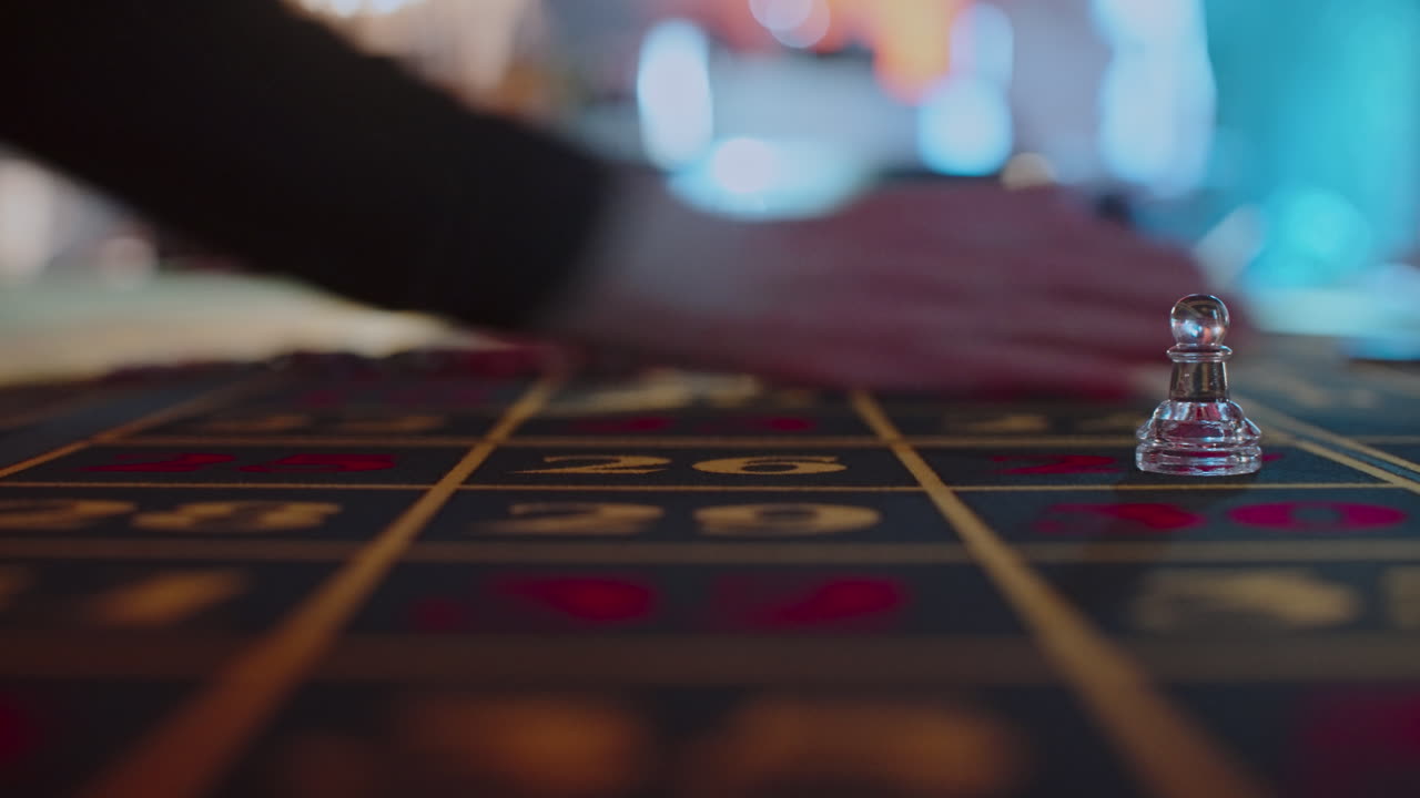Casino Roulette Table with Players