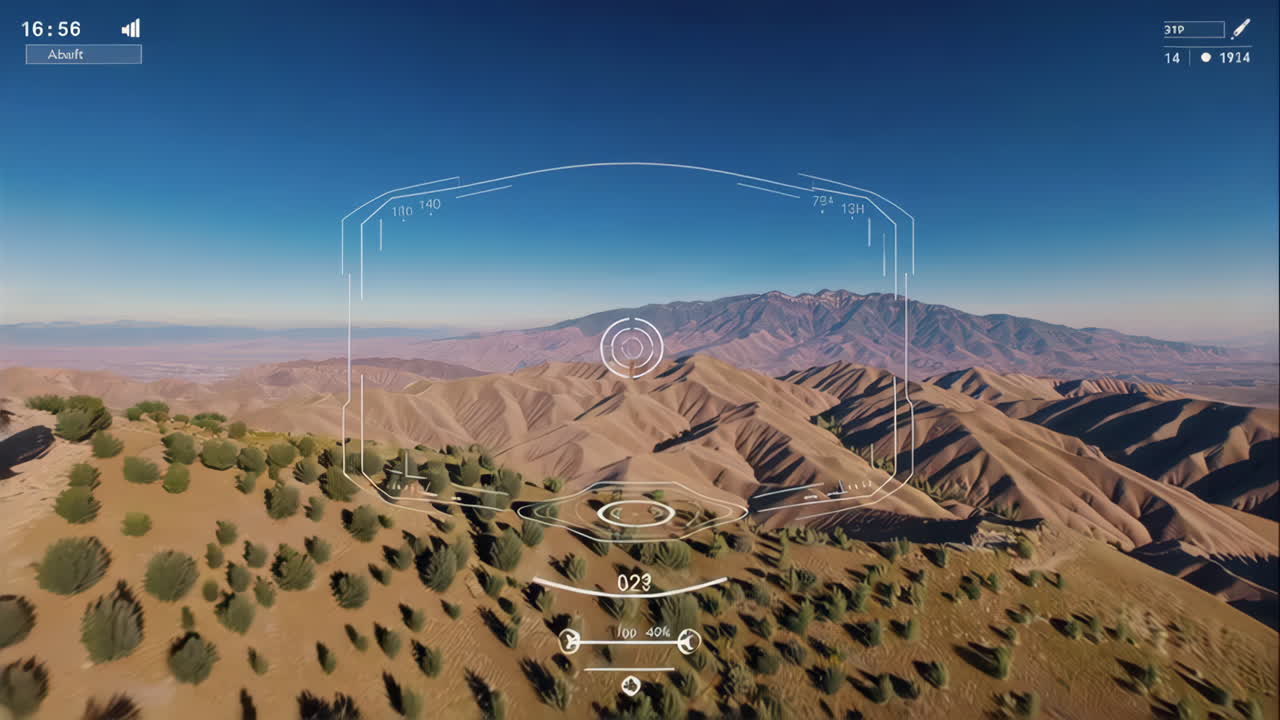 Aerial View of a Desert Mountain Valley