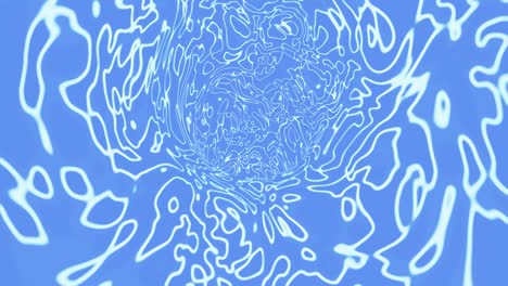túnel azul abstracto. textura de agua abstracta. moviéndose a través del túnel. efecto de agua brillante.