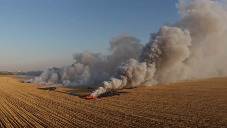field fire in a rural area