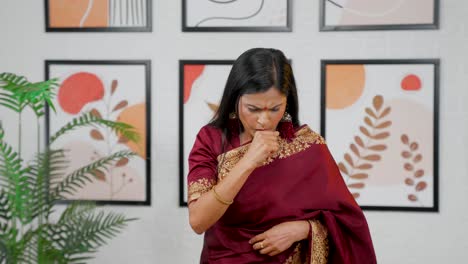 Indian-woman-coughing