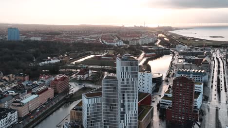 drone footage of malmo, sweden