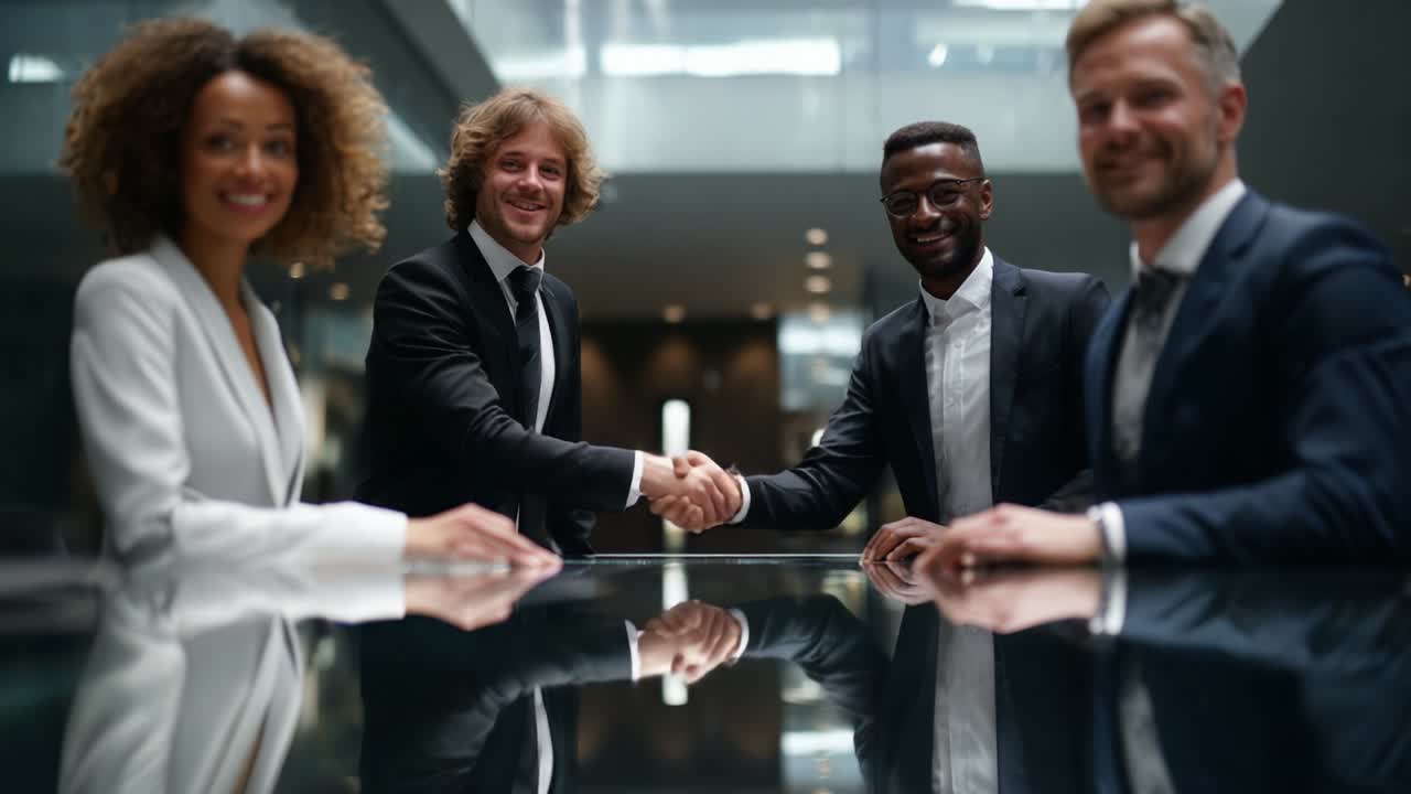 Business Meeting and Handshake