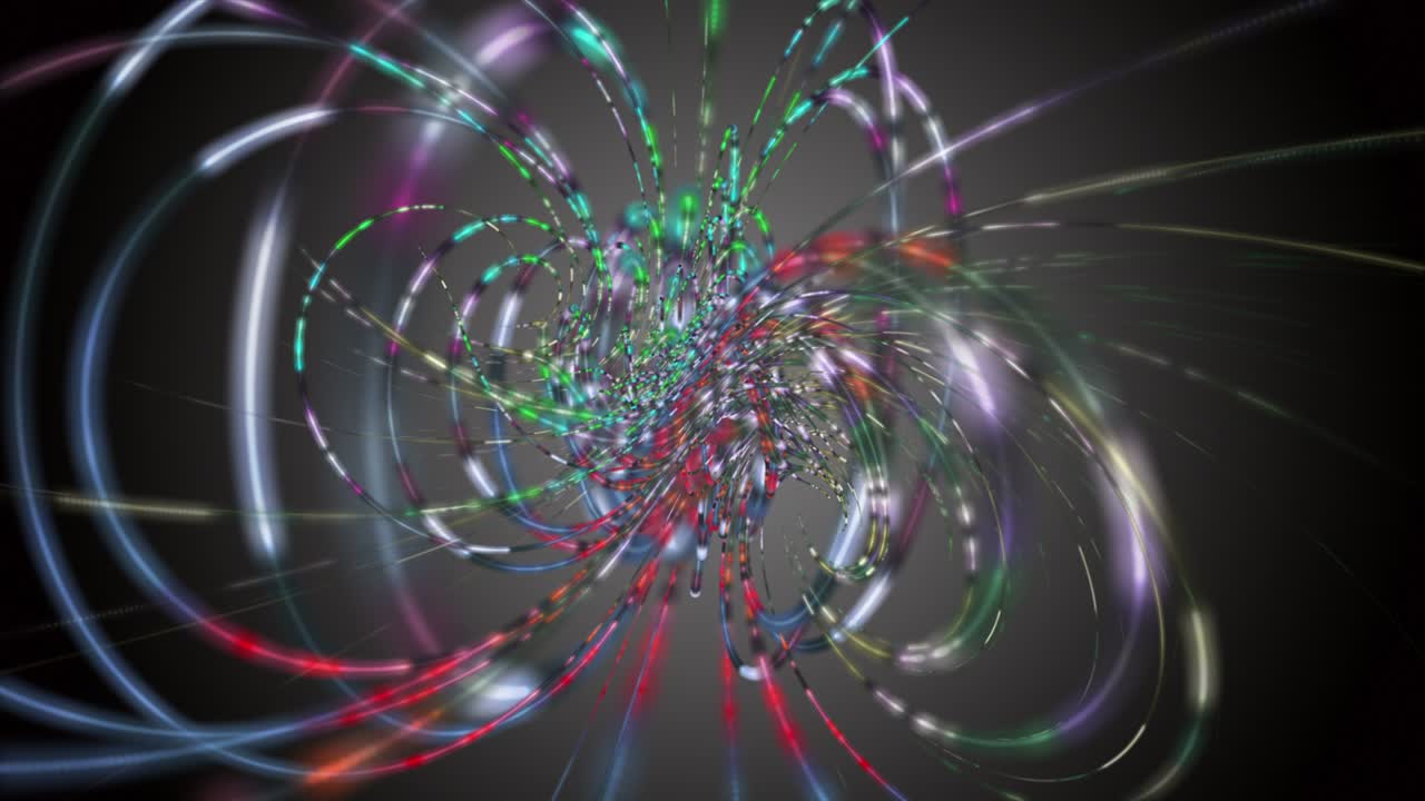 animación futurista con objeto de onda de rayas en cámara lenta, 4096x2304 bucle 4k