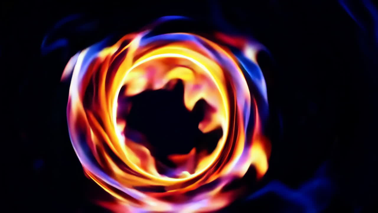 Abstract Colorful Fire Ring
