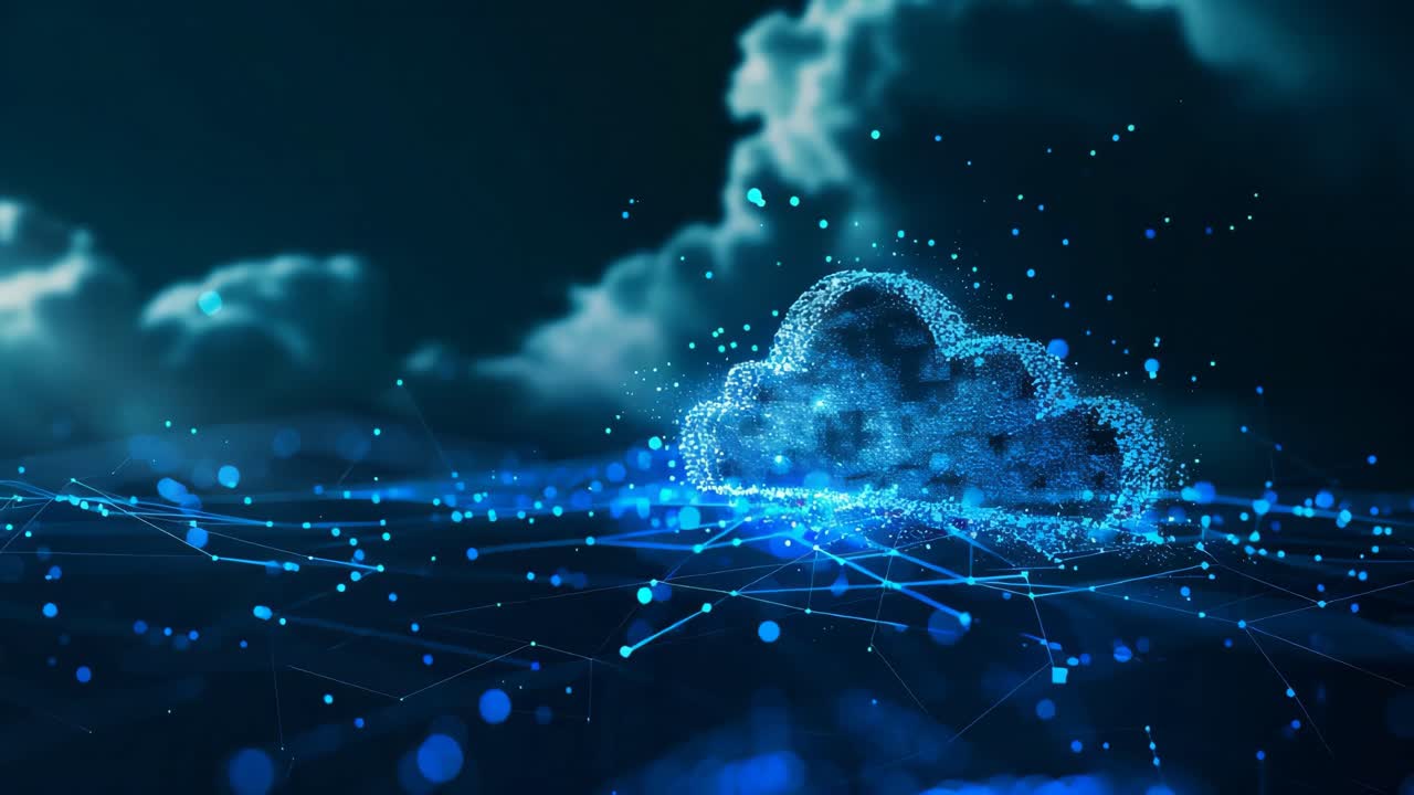 Abstract Cloud Computing Illustration