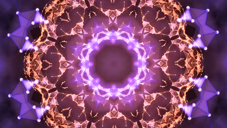 concepto de gráficos hipnóticos. animación abstracta de la secuencia de gráficos multicolores ornamentos patrones giratorios.