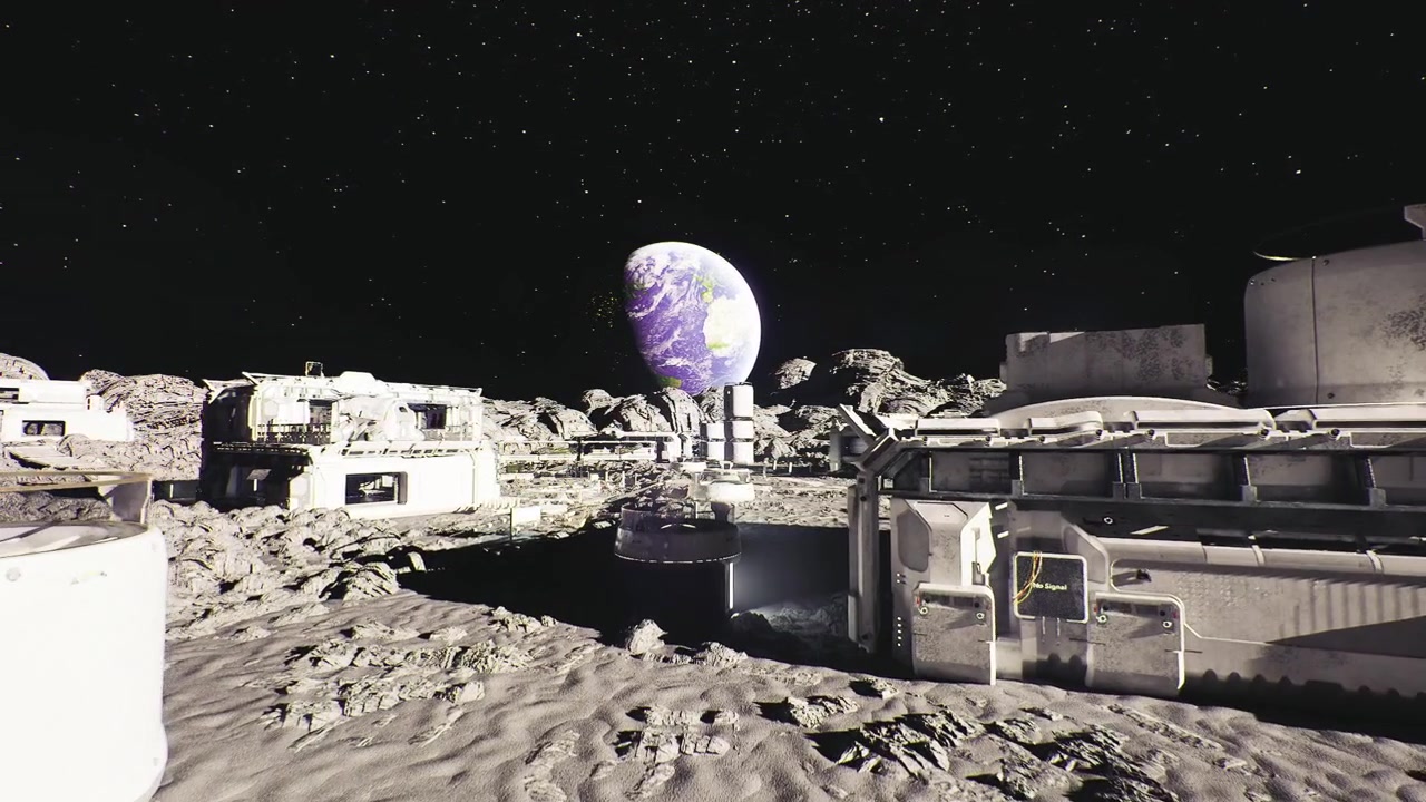 Base lunar inovadora com agricultura avançada e sistemas ecológicos