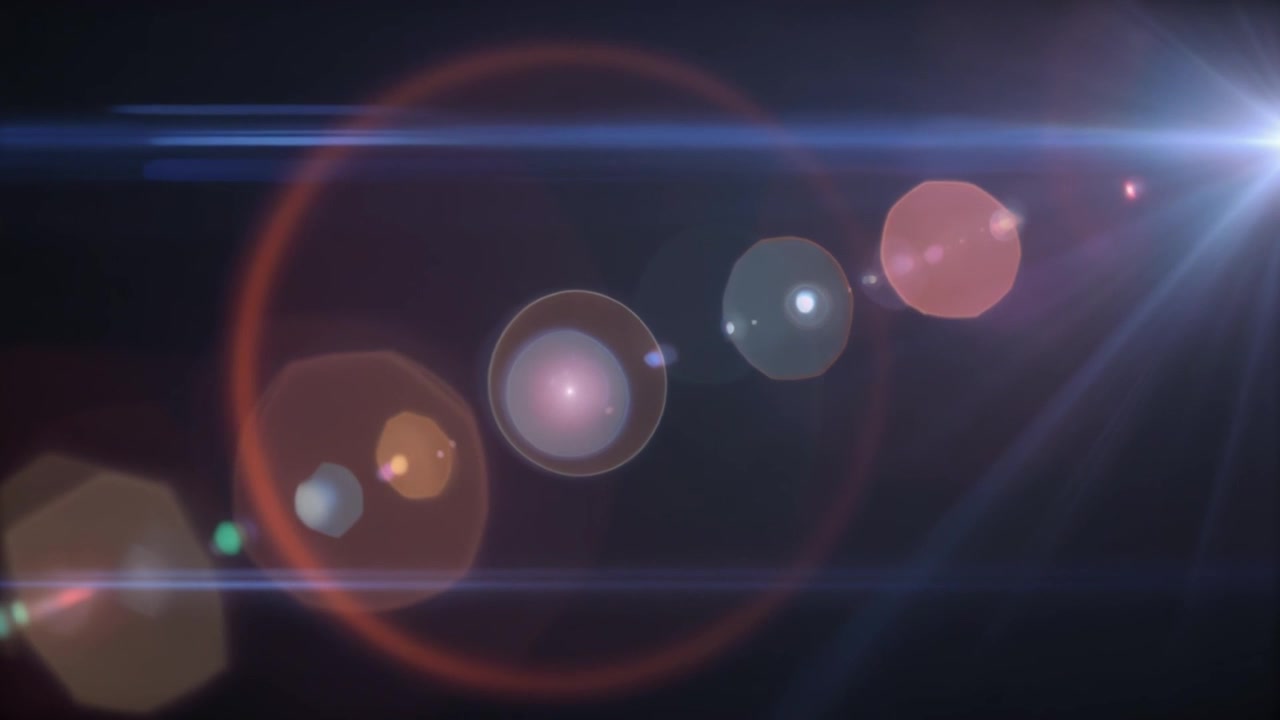 Abstract Lens Flare Effect with Glowing Light Streaks