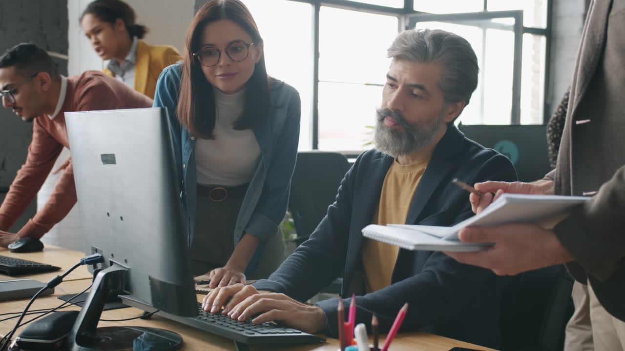 reunión de negocios en una oficina moderna