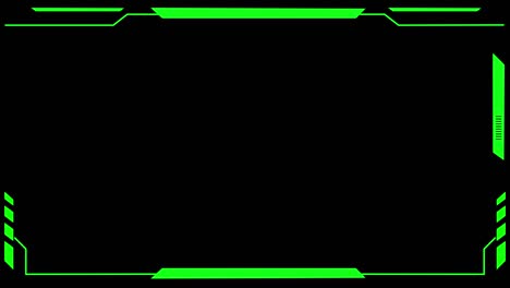 hud futuristic green elements interference signal user control interface screen panel loop animation.