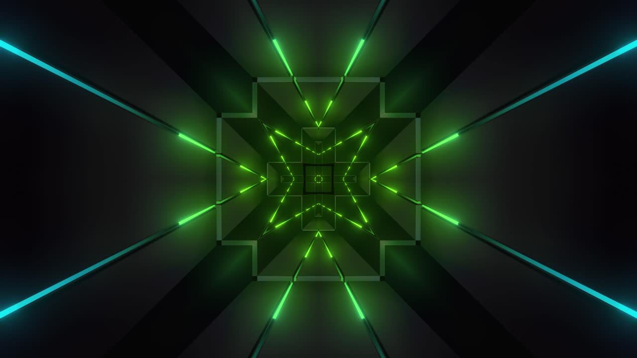 tunnel luminoso al neon