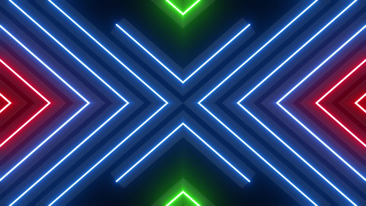 patrón de luz geométrica de neón