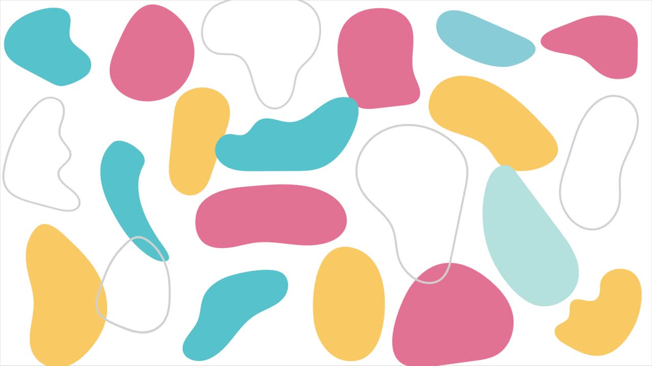 formas fluidas de color animación de bucle digital 2d renderización de fondo líquido minimalista