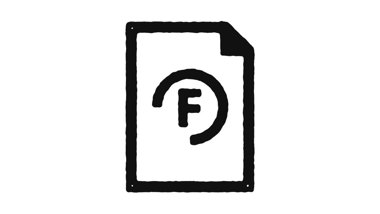 Fail Grade Icon Animation Footage & Alpha Channel