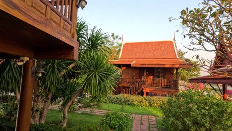 scenic view of a traditional thai house