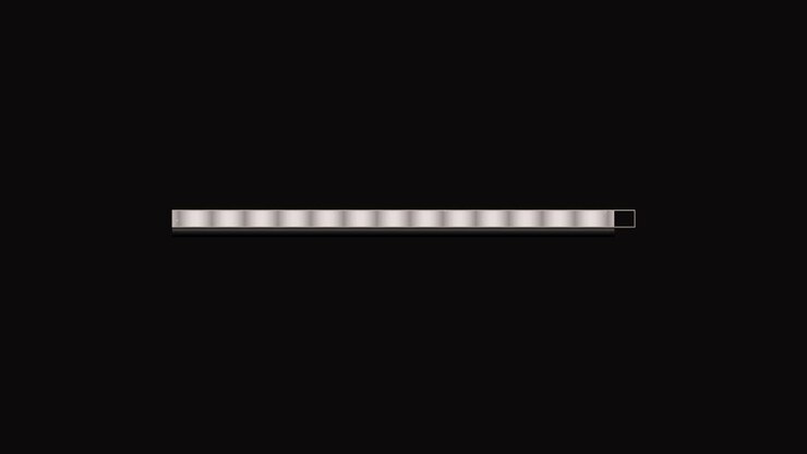 This loading bar design features a simple progress indicator ideal for video creators. It shows the advancement of a task in a sleek and minimalistic way