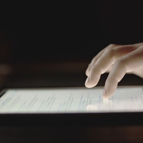 man browsing on touch pad