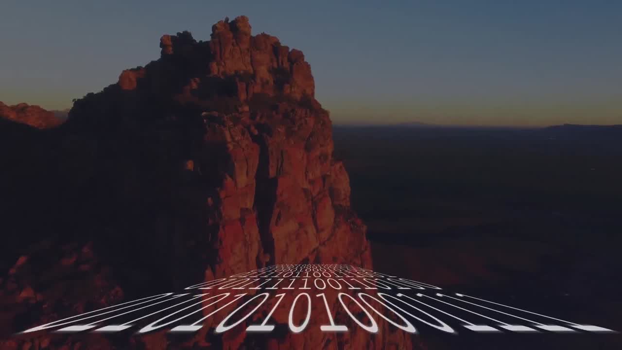 풍경에 대한 데이터 처리의 애니메이션