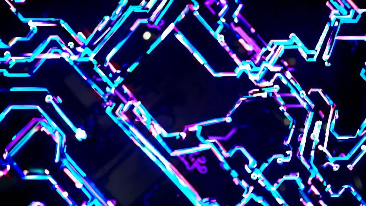 placa de circuitos brillantes abstractas