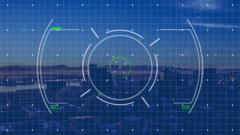 Animation-Des-Scope-Scannens-über-Der-Stadtlandschaft