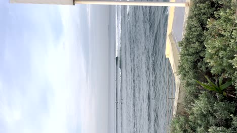 static view of surfers in training