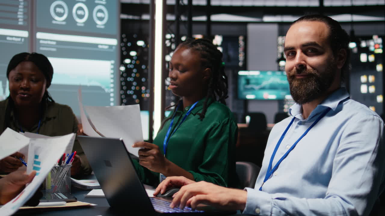 Male accounting manager reviewing budget numbers after all monthly costs