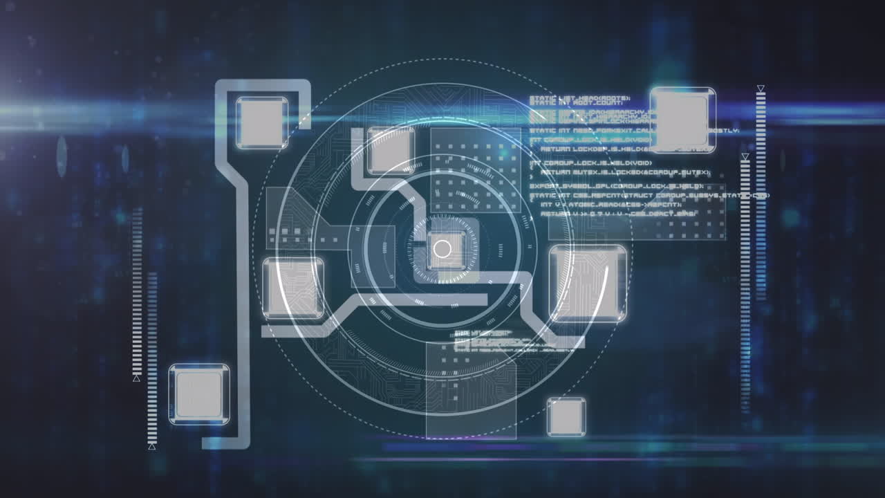 집적 회로 및 데이터 처리의 애니메이션