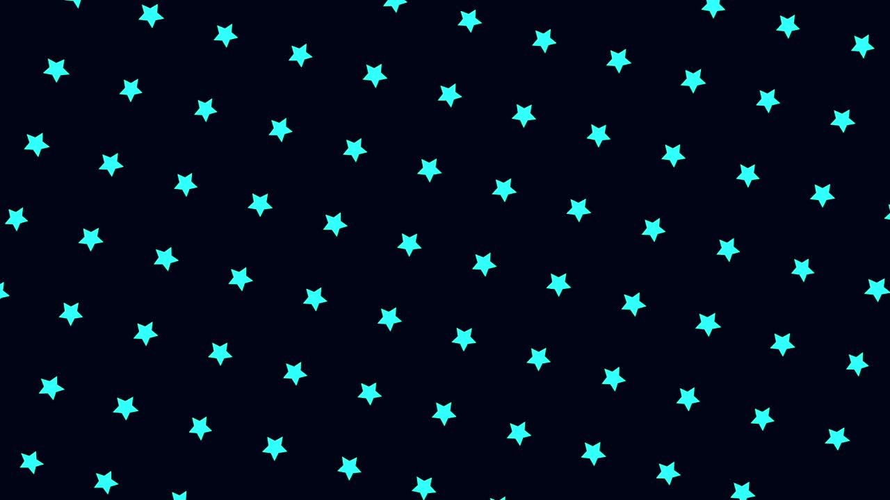 patrón de estrellas de color cian en fondo oscuro